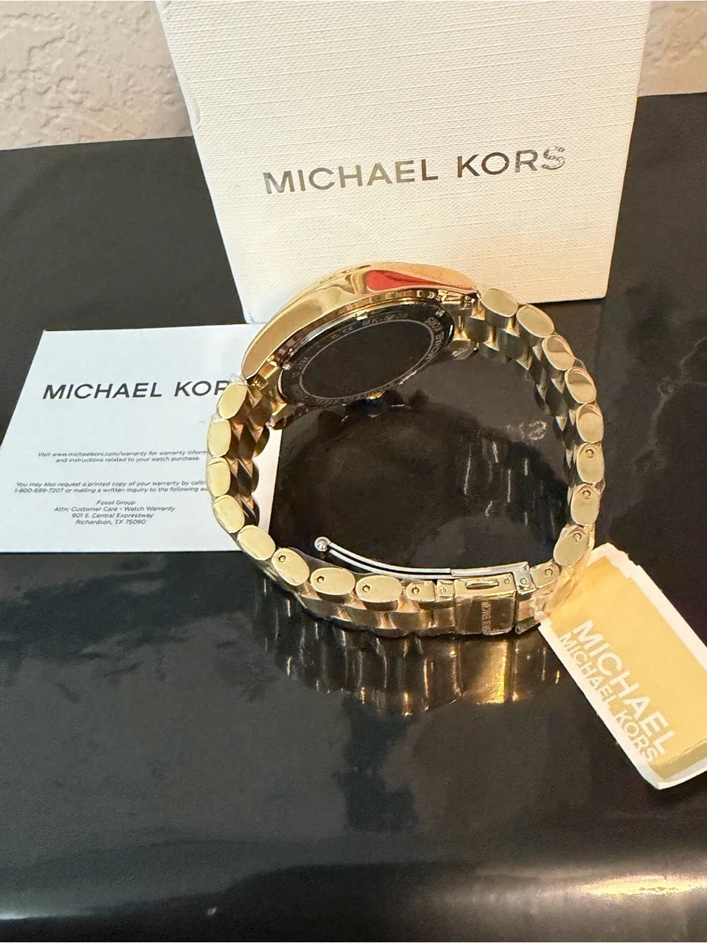 NWT Michael Kors Bradshaw Gold Chronograph Watch • MK5605